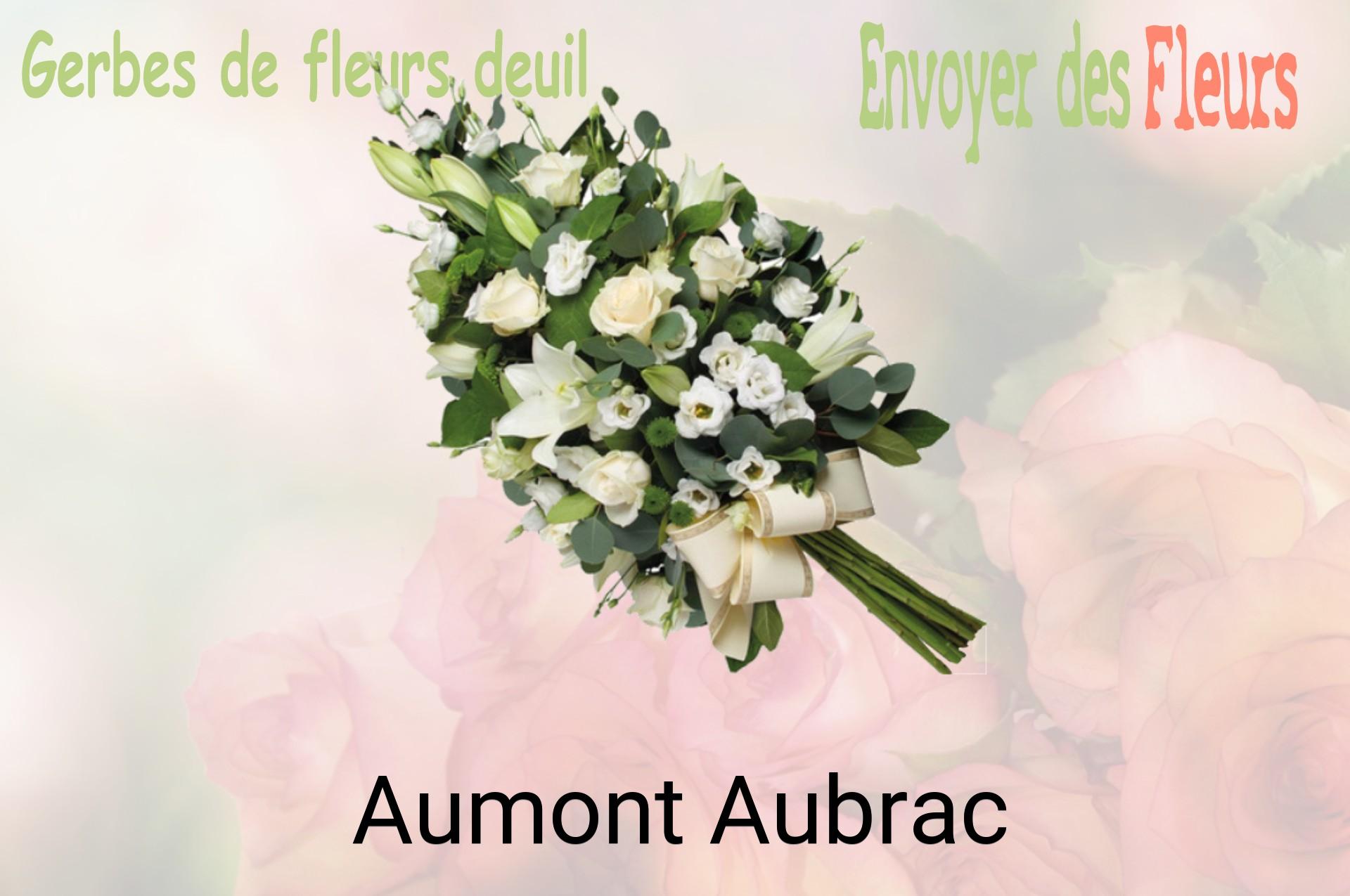 Gerbe de fleurs de deuil livrée à Aumont-Aubrac